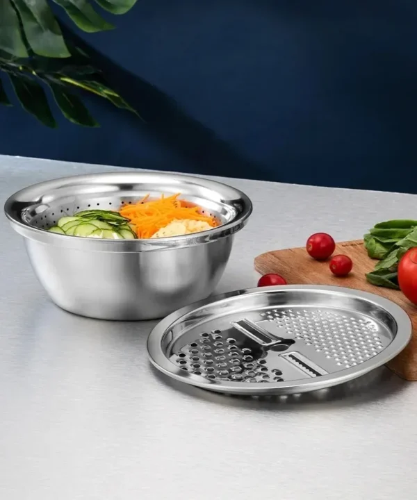 3 IN 1 VEGETABLE CUTTER WITH DRAIN BASKET - Image 5