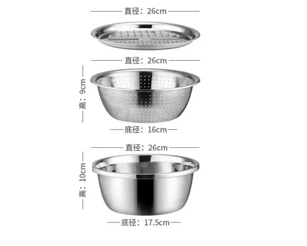 3 IN 1 VEGETABLE CUTTER WITH DRAIN BASKET - Image 3